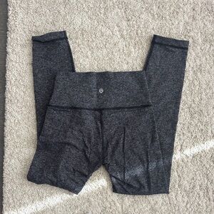 Lululemon Athletica Black Herringbone Leggings